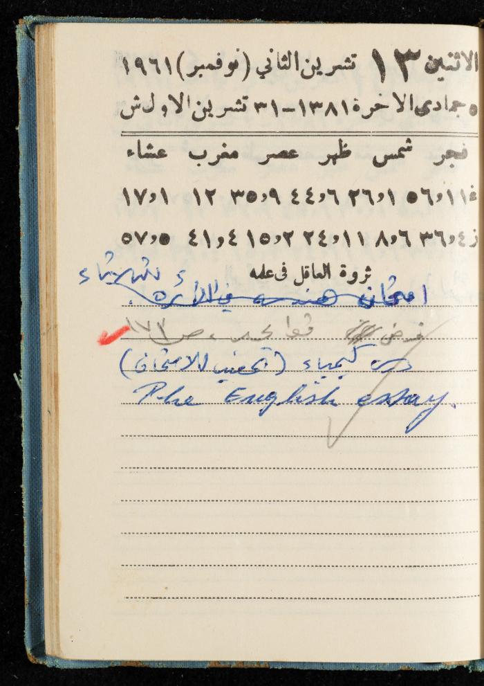 Walid Fahoum's Journal, Nazareth, 1961