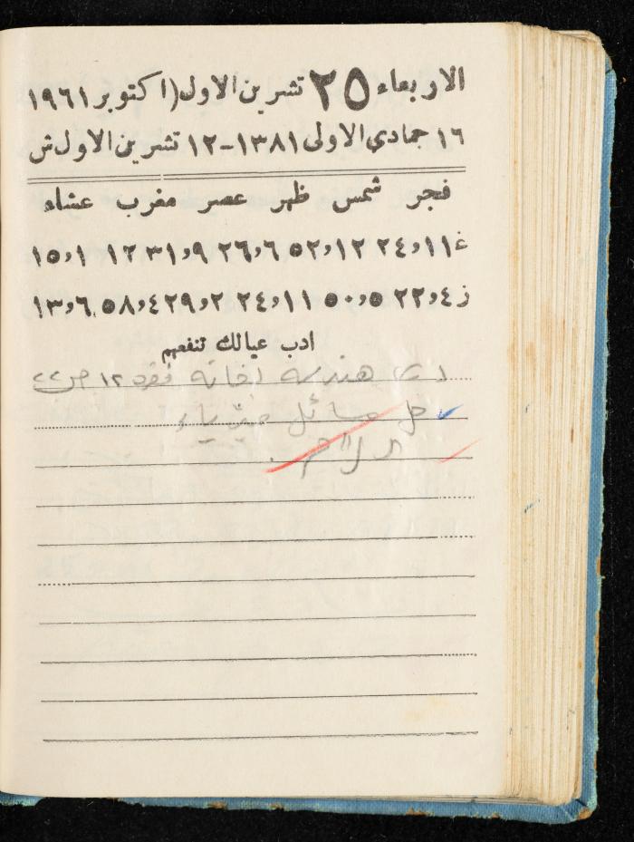 Walid Fahoum's Journal, Nazareth, 1961