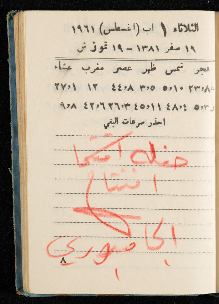 Walid Fahoum's Journal, Nazareth, 1961