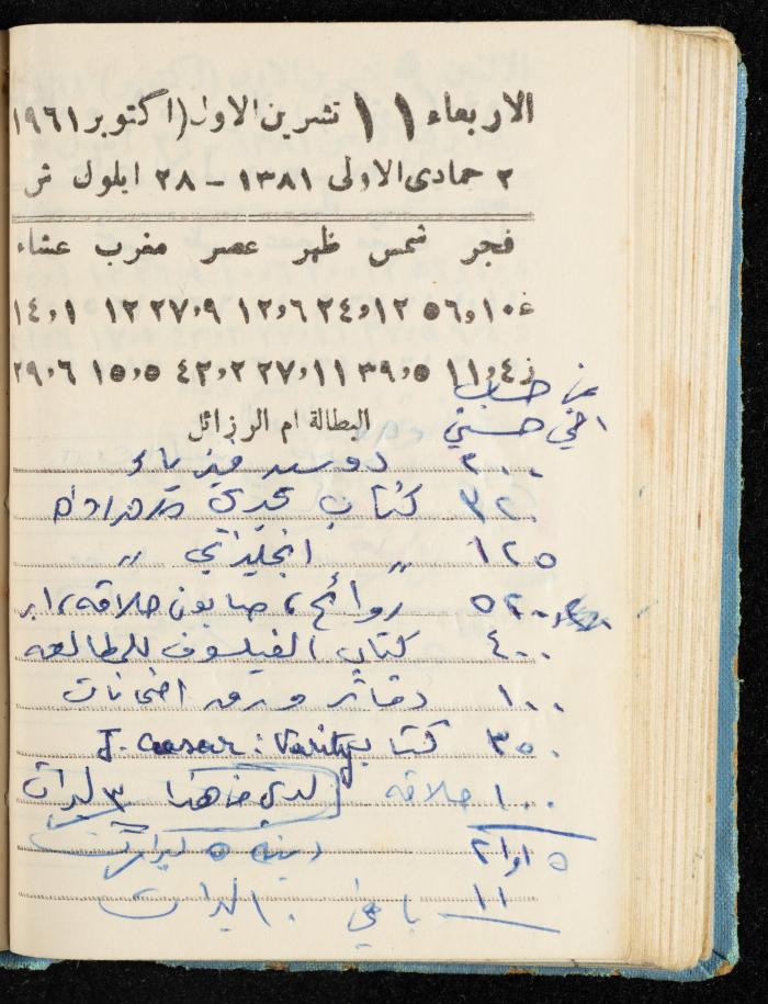 Walid Fahoum's Journal, Nazareth, 1961