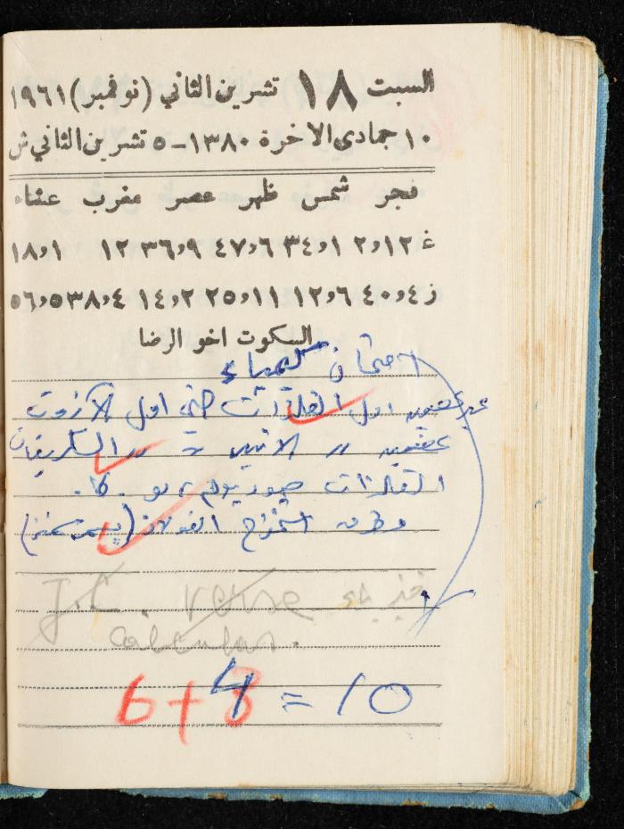 Walid Fahoum's Journal, Nazareth, 1961