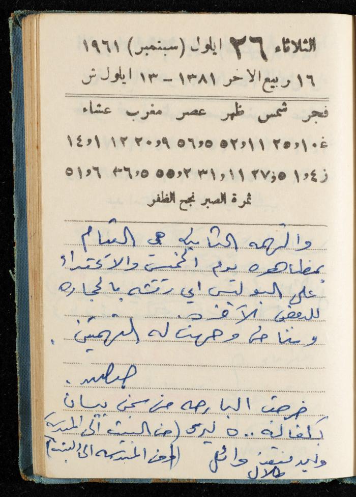 Walid Fahoum's Journal, Nazareth, 1961