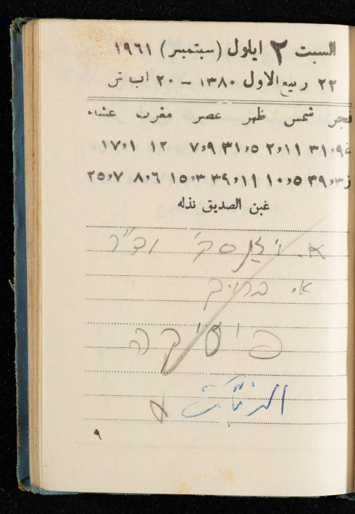 Walid Fahoum's Journal, Nazareth, 1961