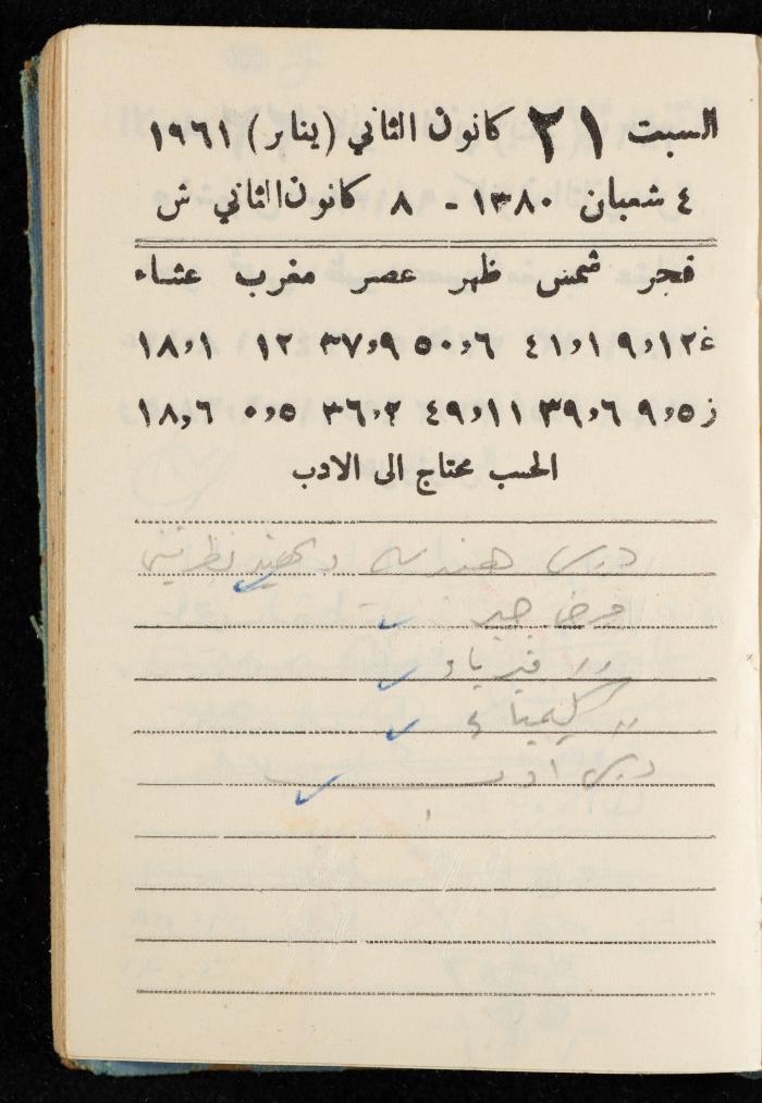 Walid Fahoum's Journal, Nazareth, 1961