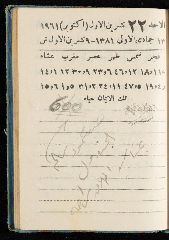 Walid Fahoum's Journal, Nazareth, 1961