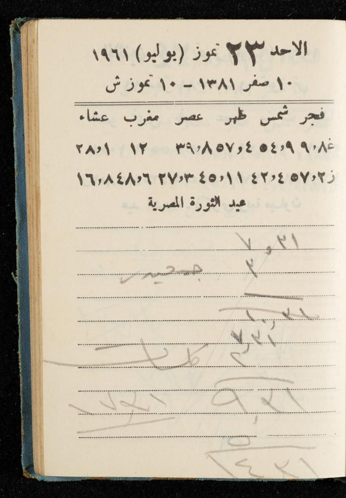 Walid Fahoum's Journal, Nazareth, 1961