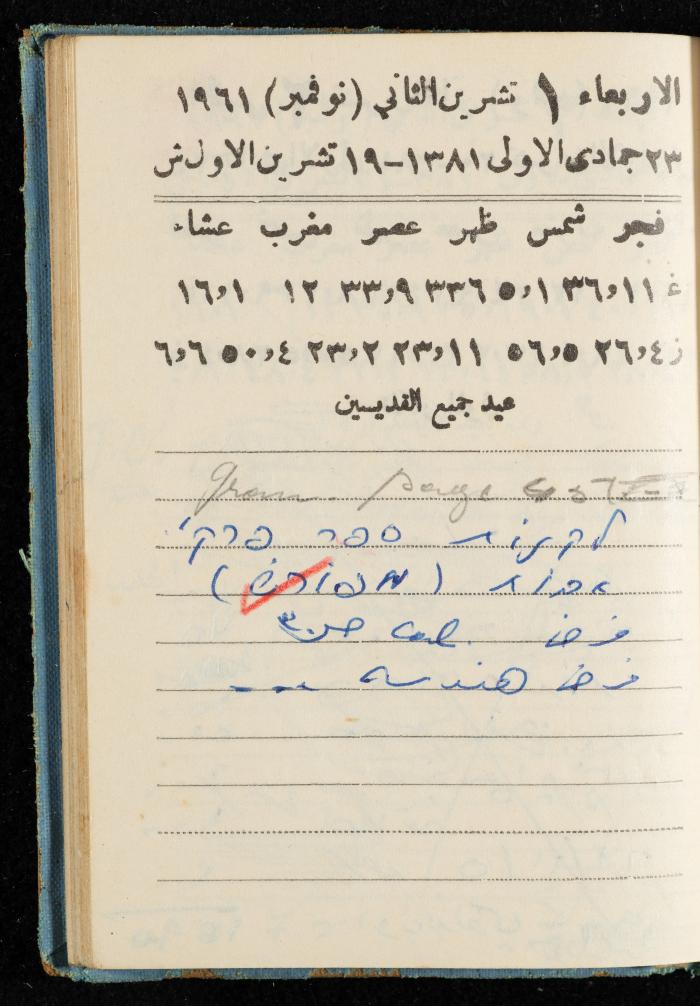 Walid Fahoum's Journal, Nazareth, 1961