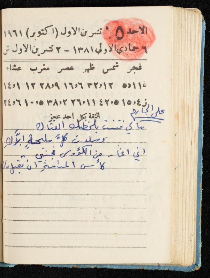 Walid Fahoum's Journal, Nazareth, 1961