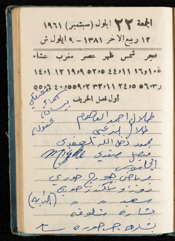 Walid Fahoum's Journal, Nazareth, 1961