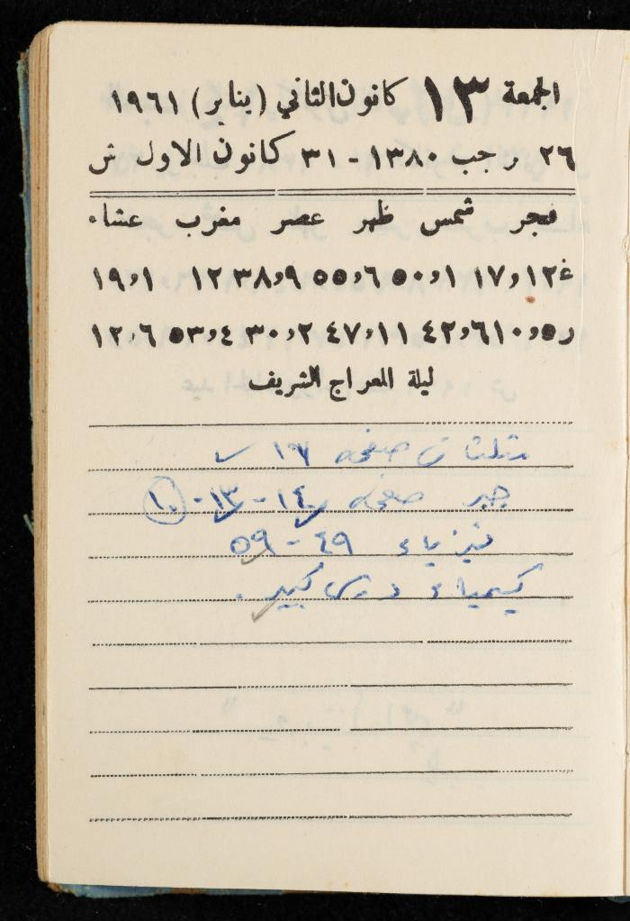 Walid Fahoum's Journal, Nazareth, 1961