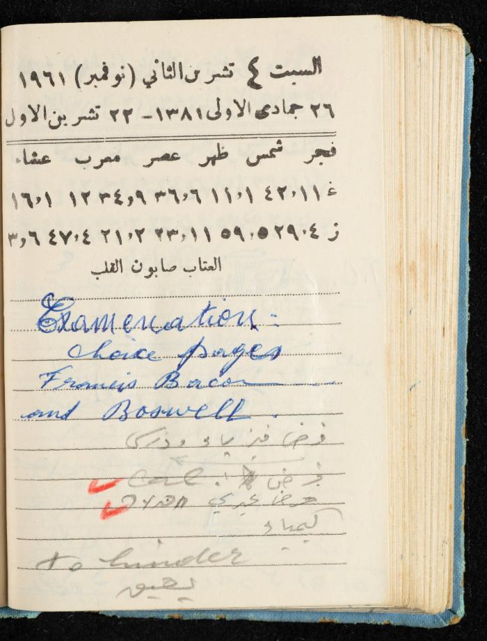 Walid Fahoum's Journal, Nazareth, 1961