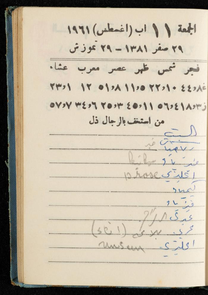 Walid Fahoum's Journal, Nazareth, 1961