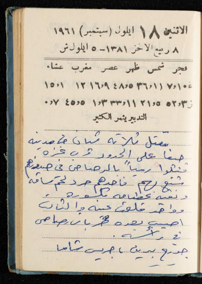 Walid Fahoum's Journal, Nazareth, 1961