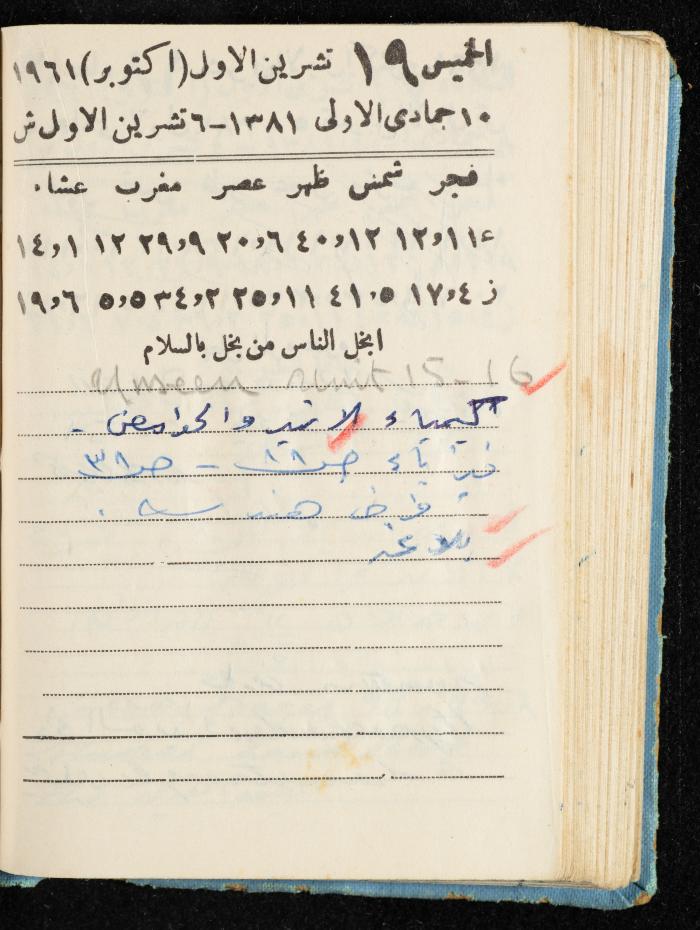 Walid Fahoum's Journal, Nazareth, 1961