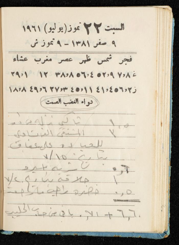 Walid Fahoum's Journal, Nazareth, 1961