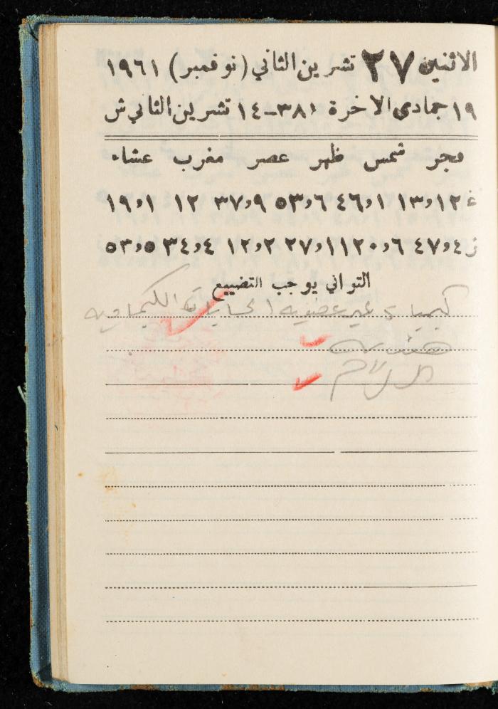Walid Fahoum's Journal, Nazareth, 1961