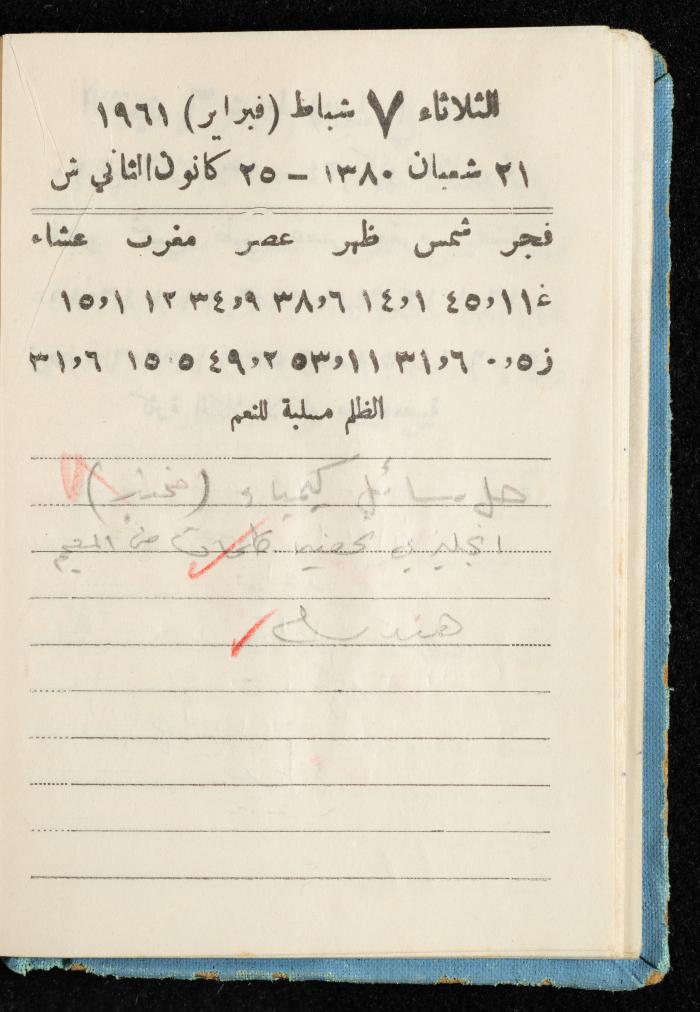 Walid Fahoum's Journal, Nazareth, 1961