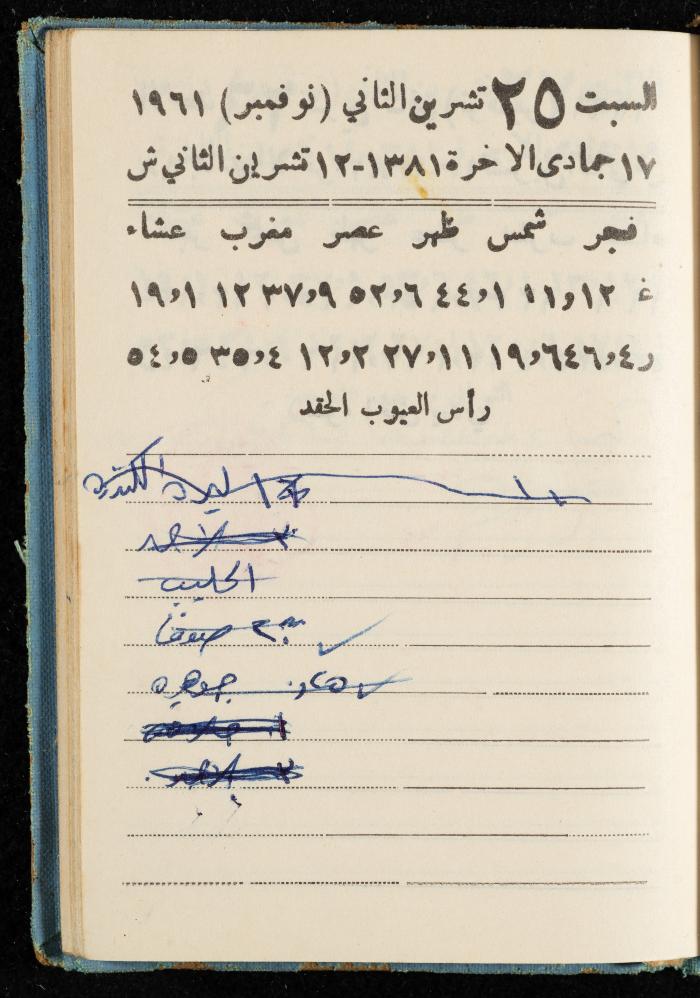 Walid Fahoum's Journal, Nazareth, 1961