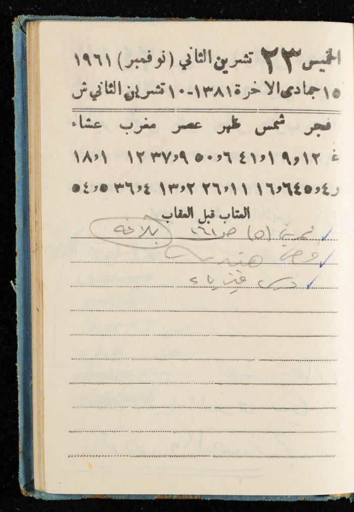 Walid Fahoum's Journal, Nazareth, 1961