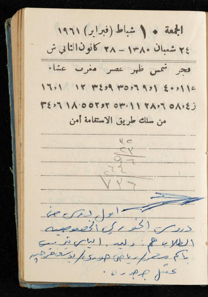 Walid Fahoum's Journal, Nazareth, 1961