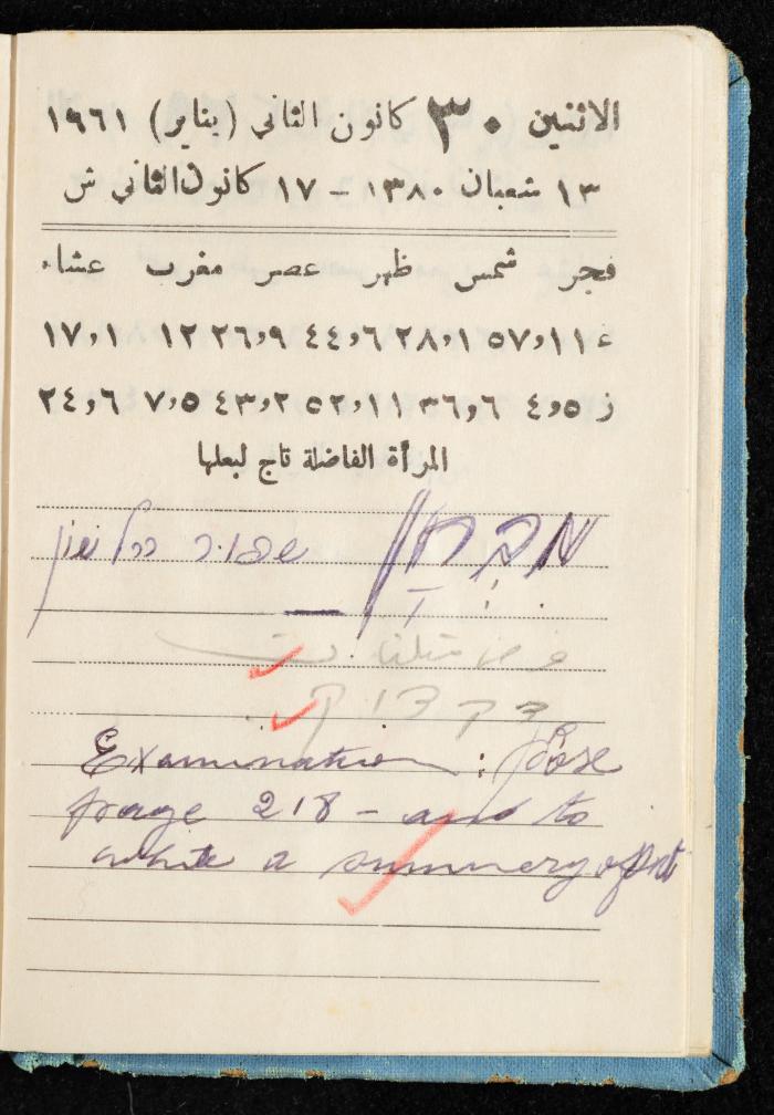 Walid Fahoum's Journal, Nazareth, 1961