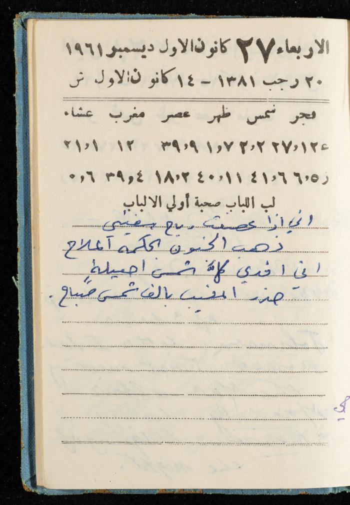 Walid Fahoum's Journal, Nazareth, 1961