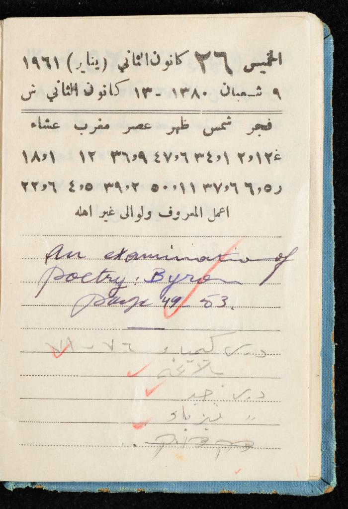 Walid Fahoum's Journal, Nazareth, 1961