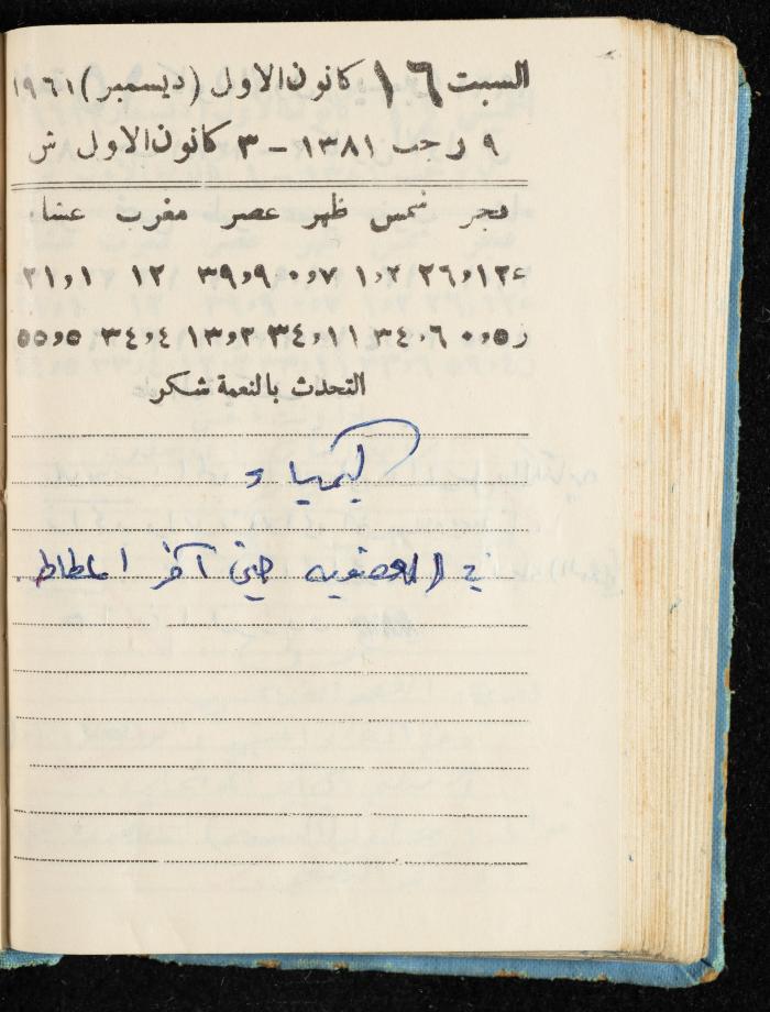 Walid Fahoum's Journal, Nazareth, 1961