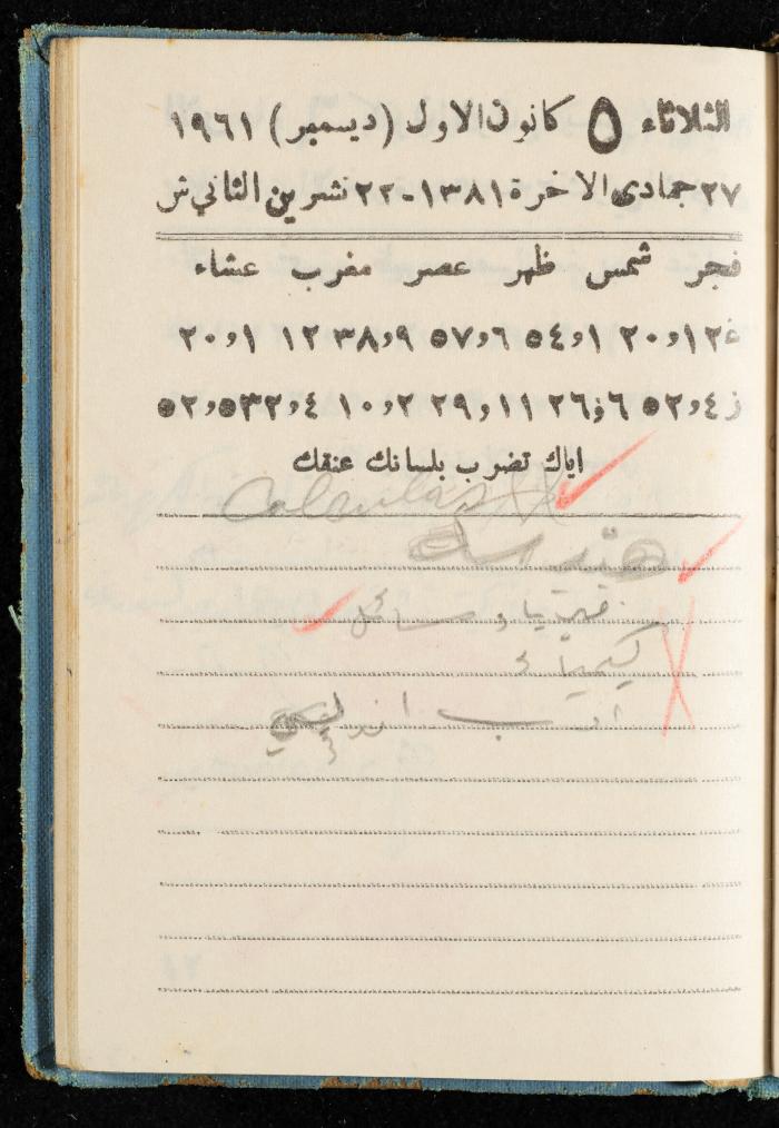 Walid Fahoum's Journal, Nazareth, 1961