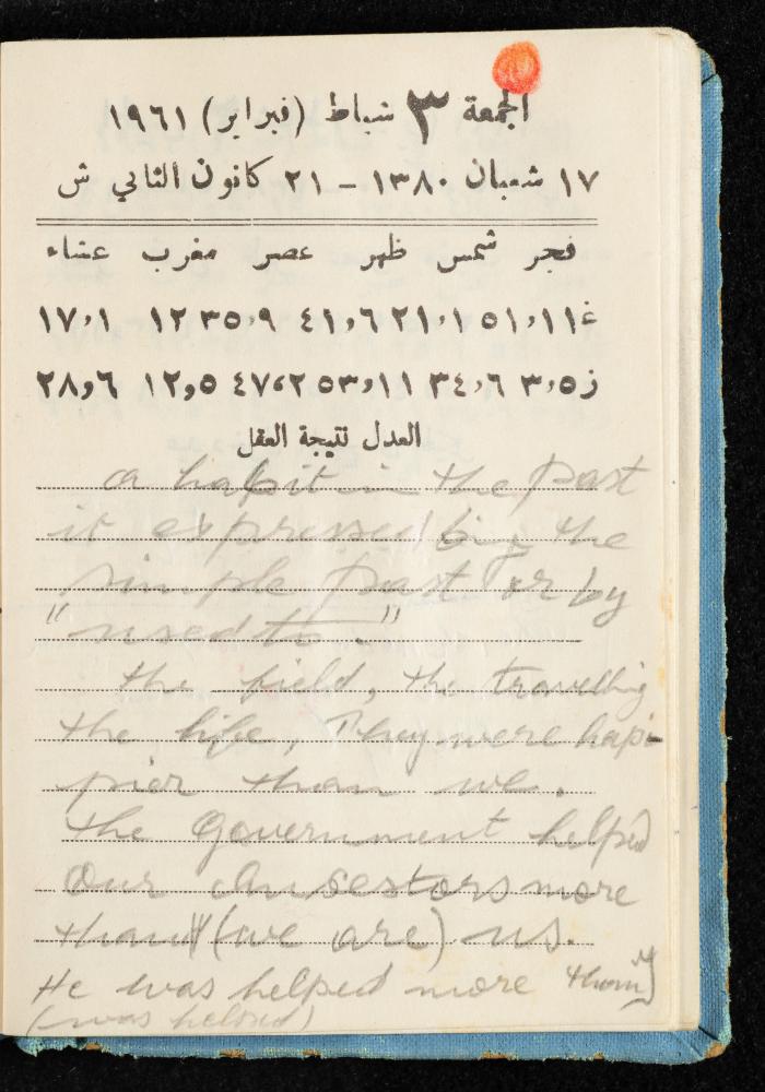 Walid Fahoum's Journal, Nazareth, 1961