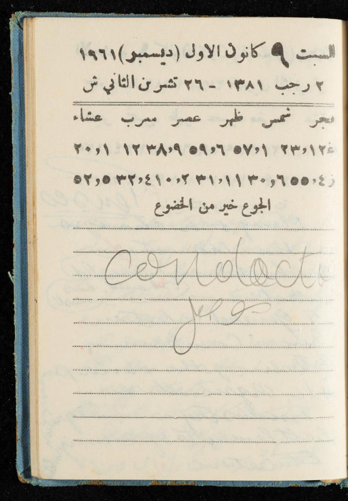Walid Fahoum's Journal, Nazareth, 1961