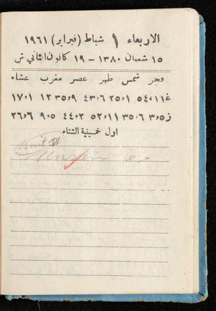 Walid Fahoum's Journal, Nazareth, 1961
