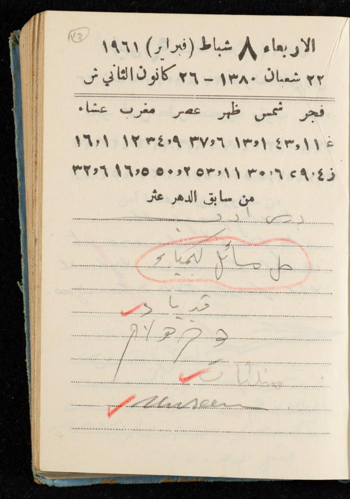 Walid Fahoum's Journal, Nazareth, 1961
