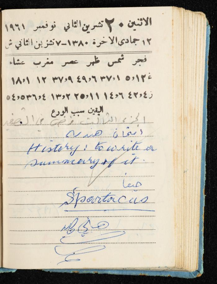 Walid Fahoum's Journal, Nazareth, 1961