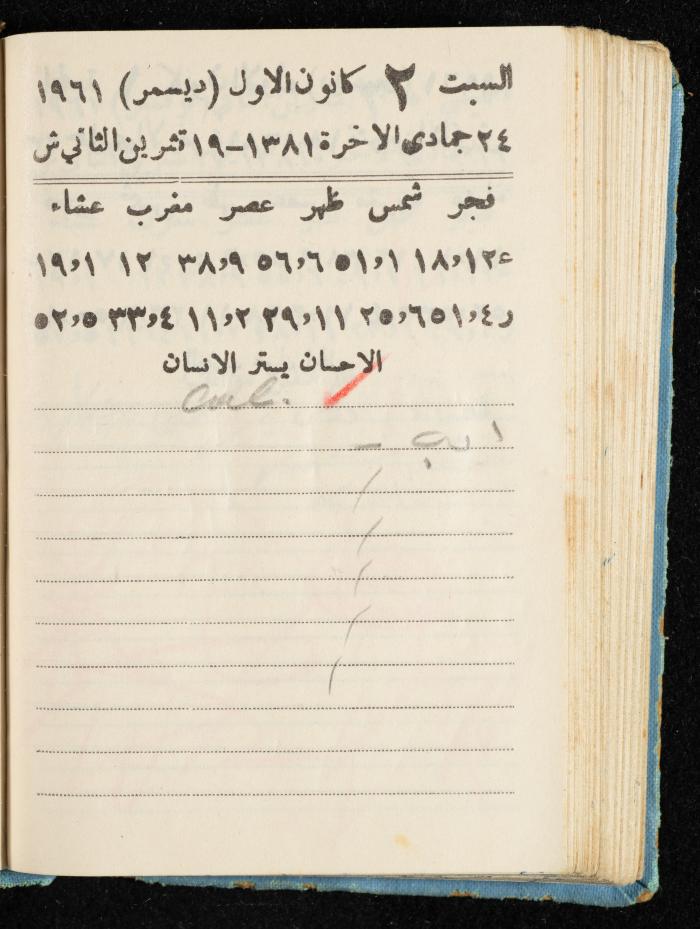 Walid Fahoum's Journal, Nazareth, 1961