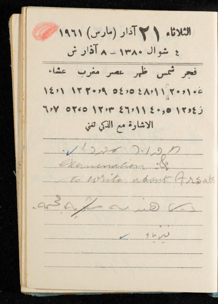 Walid Fahoum's Journal, Nazareth, 1961