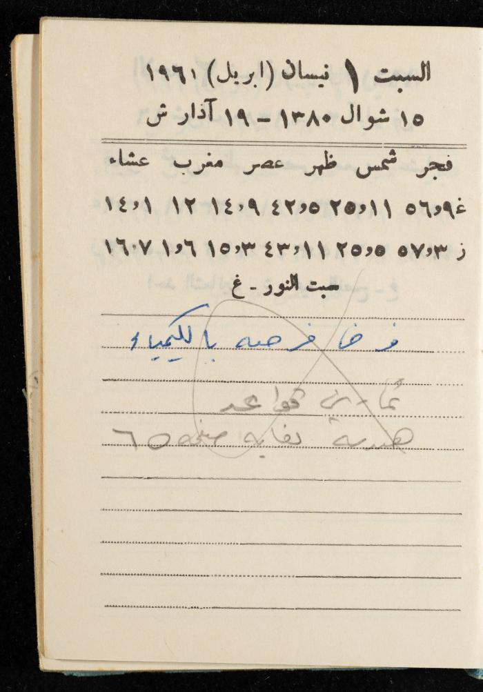 Walid Fahoum's Journal, Nazareth, 1961