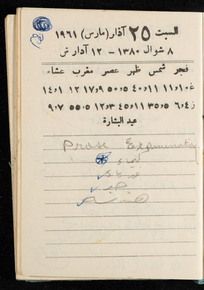 Walid Fahoum's Journal, Nazareth, 1961