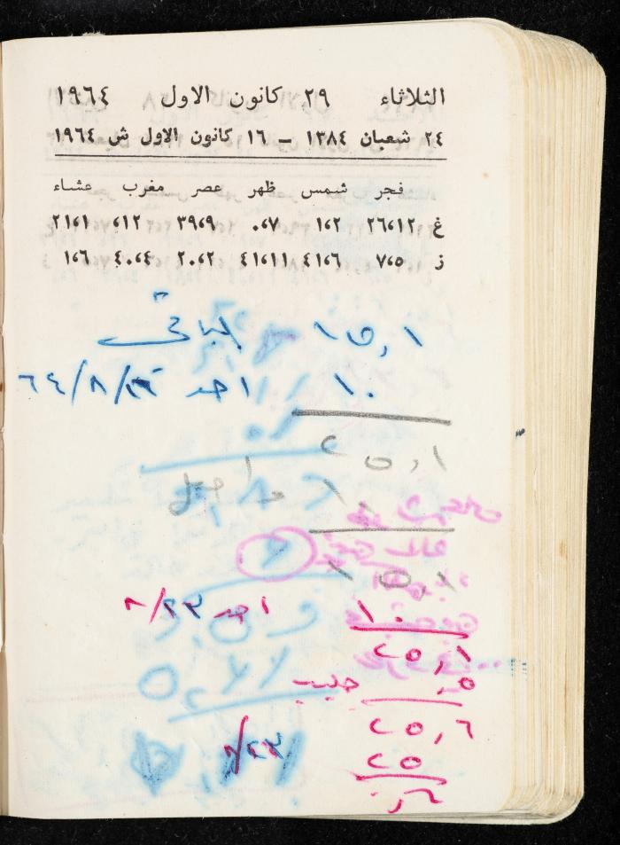 مفكرة وليد الفاهوم، الناصرة، 1964