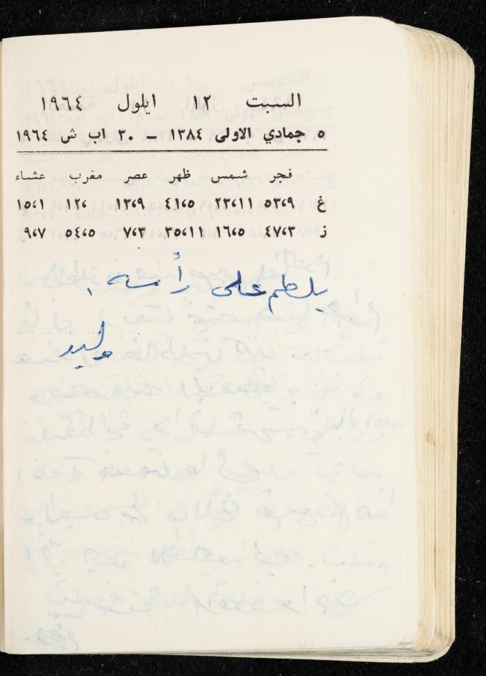 مفكرة وليد الفاهوم، الناصرة، 1964