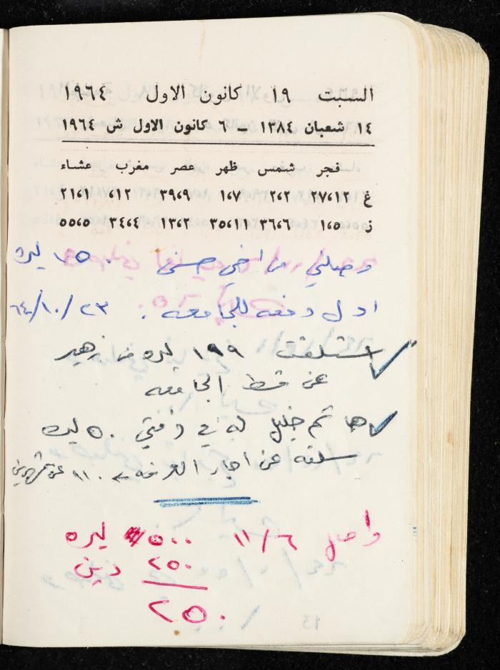 مفكرة وليد الفاهوم، الناصرة، 1964