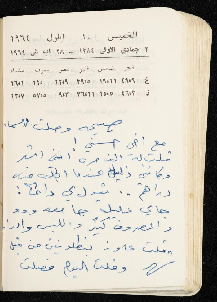 مفكرة وليد الفاهوم، الناصرة، 1964