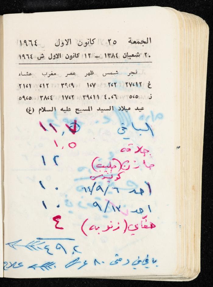 مفكرة وليد الفاهوم، الناصرة، 1964