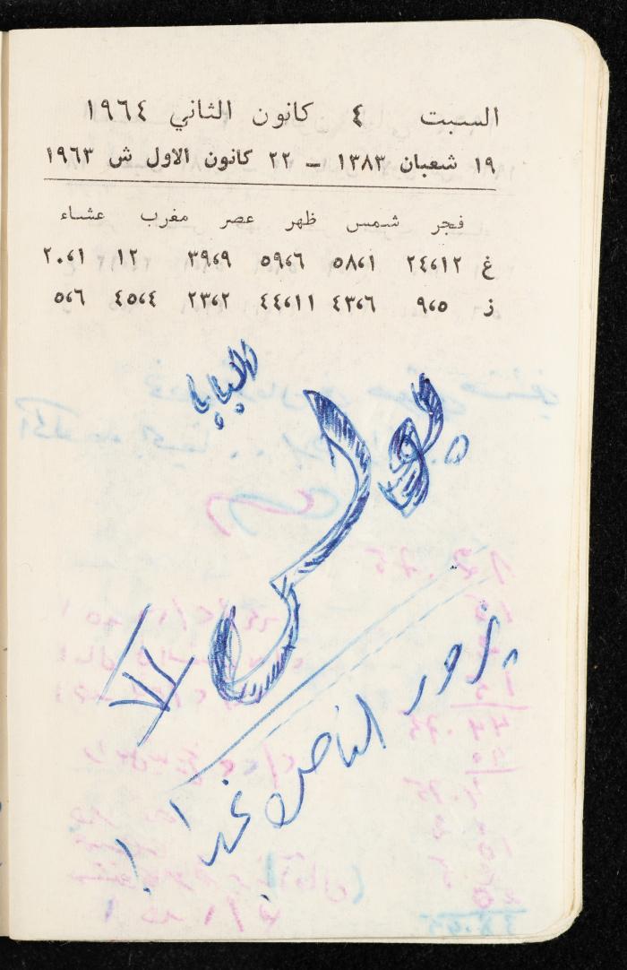 مفكرة وليد الفاهوم، الناصرة، 1964