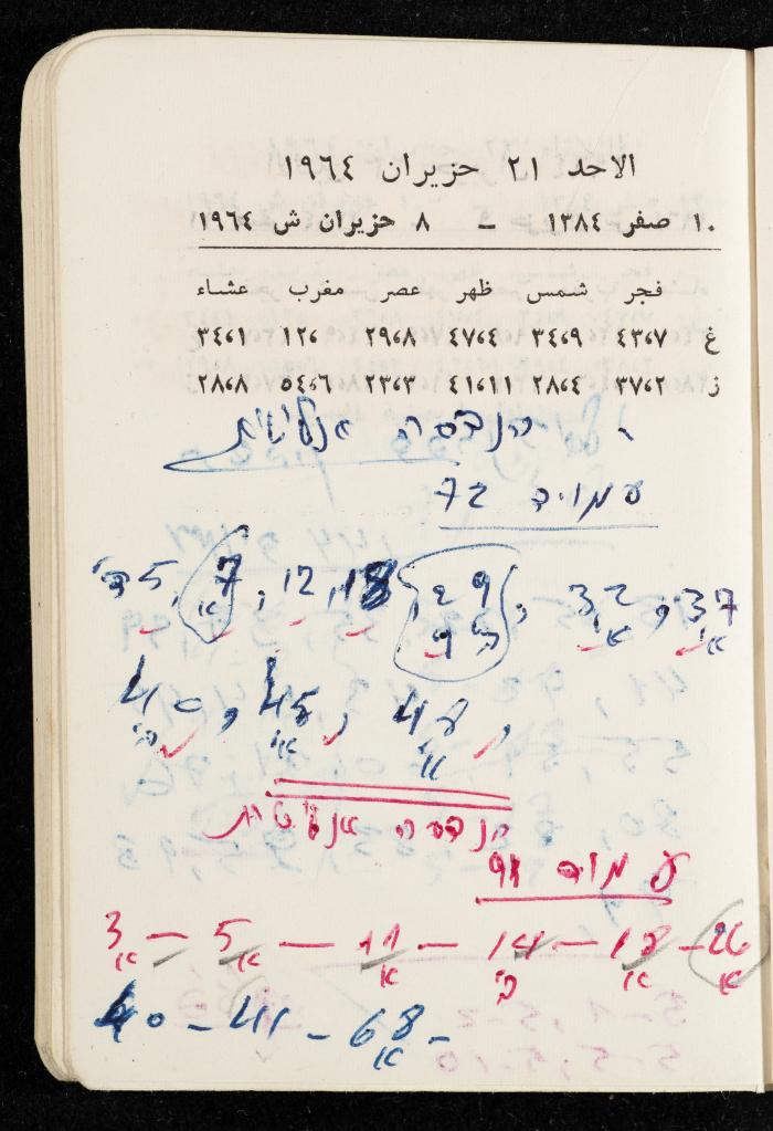 مفكرة وليد الفاهوم، الناصرة، 1964