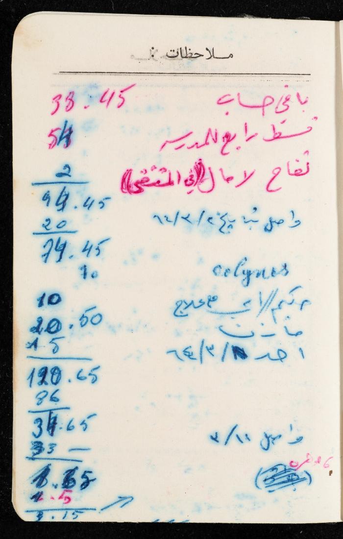 مفكرة وليد الفاهوم، الناصرة، 1964