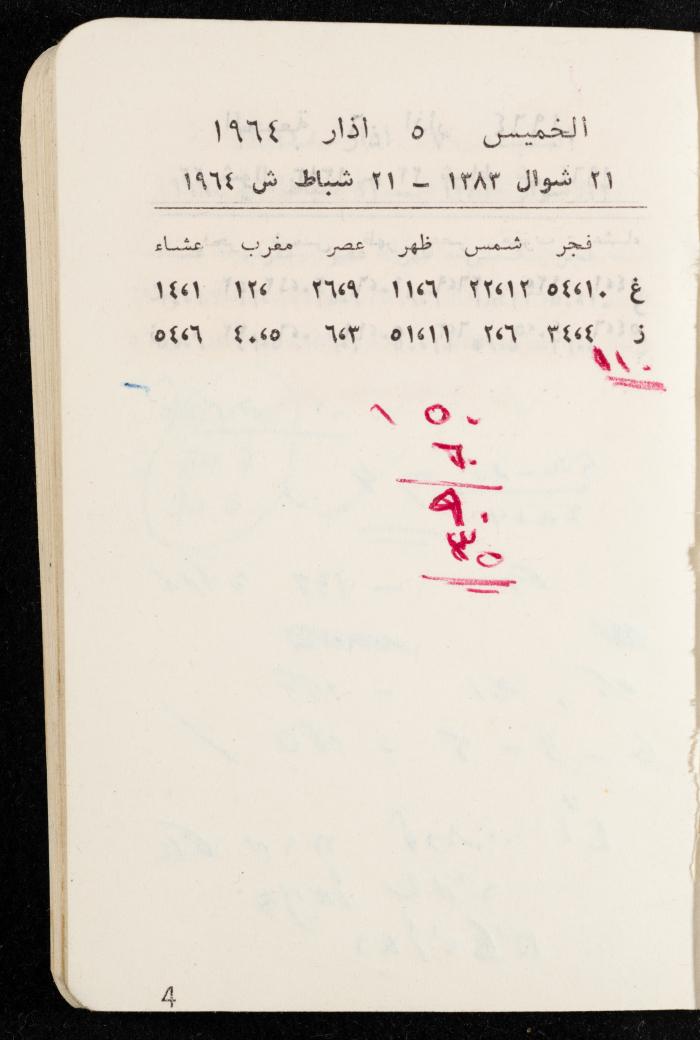 مفكرة وليد الفاهوم، الناصرة، 1964