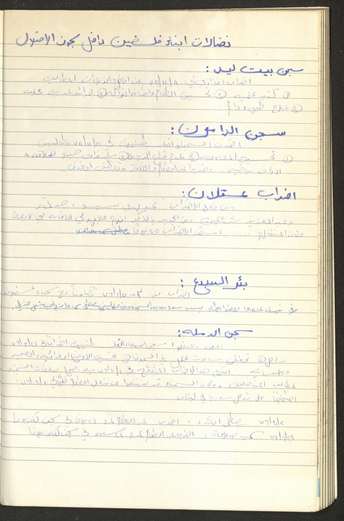 Register of Palestinian Prisoners under Military Rule, 1975-1980