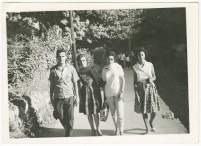Janette Mikhael on a Trip with her Colleagues from AUB, 1962