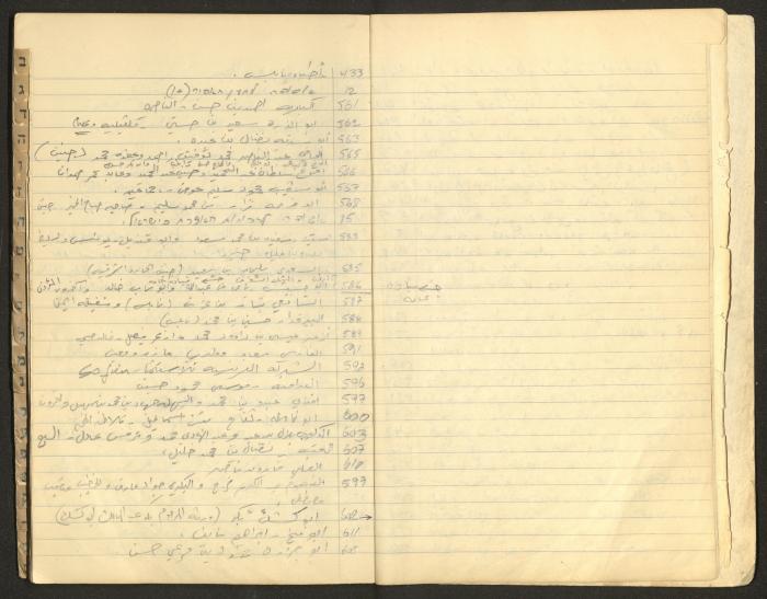 A Table of Judicial Files Belonging Walid Fahoum, Nazareth, the 1980s 